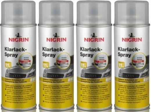 Nigrin Klarlack Spray 4x 400 Milliliter