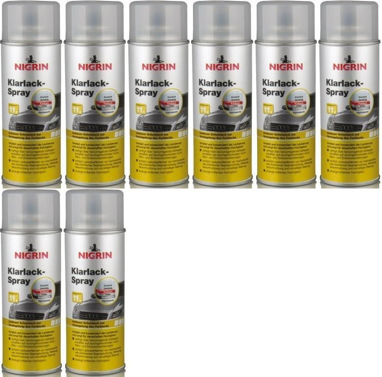Nigrin Klarlack Spray 8x 400 Milliliter
