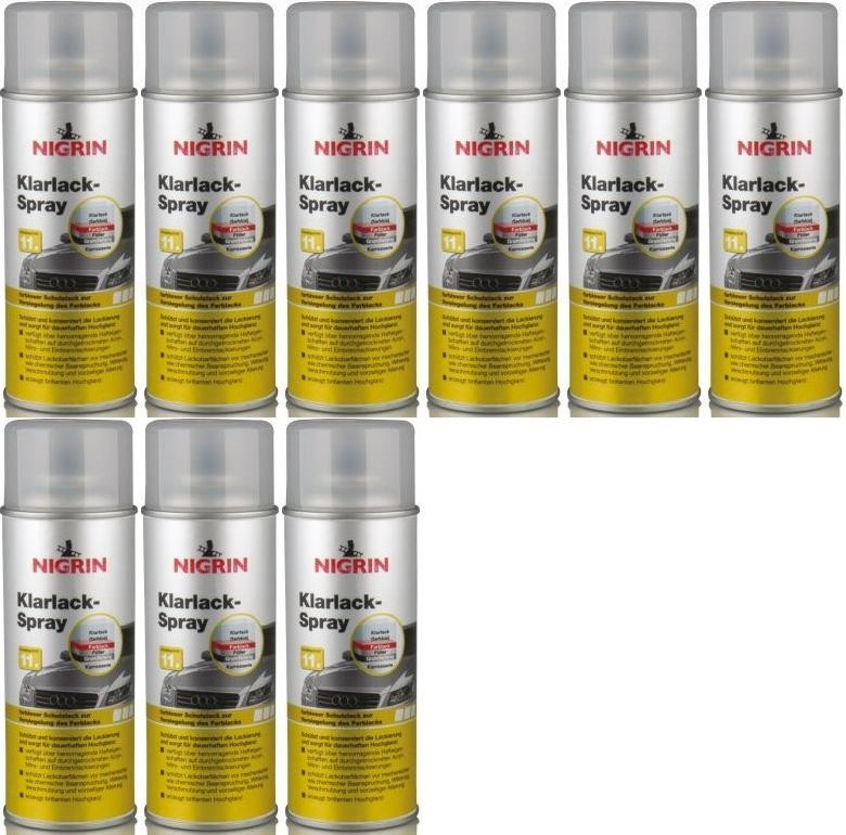 Nigrin Klarlack Spray 9x 400 Milliliter
