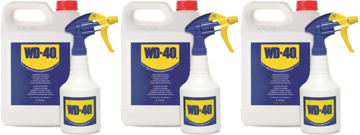WD-40 Multifunktiosnöl inkl. Zerstäuber 3x 5 = 15 Liter