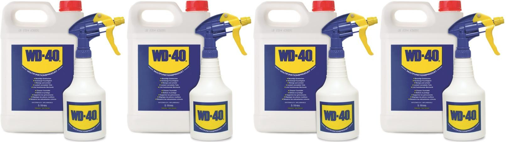 WD-40 Multifunktiosnöl inkl. Zerstäuber 4x 5 = 20 Liter
