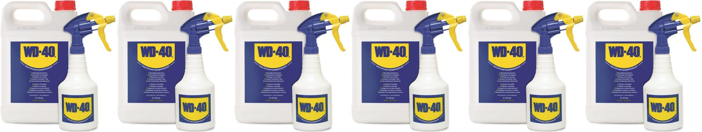 WD-40 Multifunktiosnöl inkl. Zerstäuber 6x 5 = 30 Liter