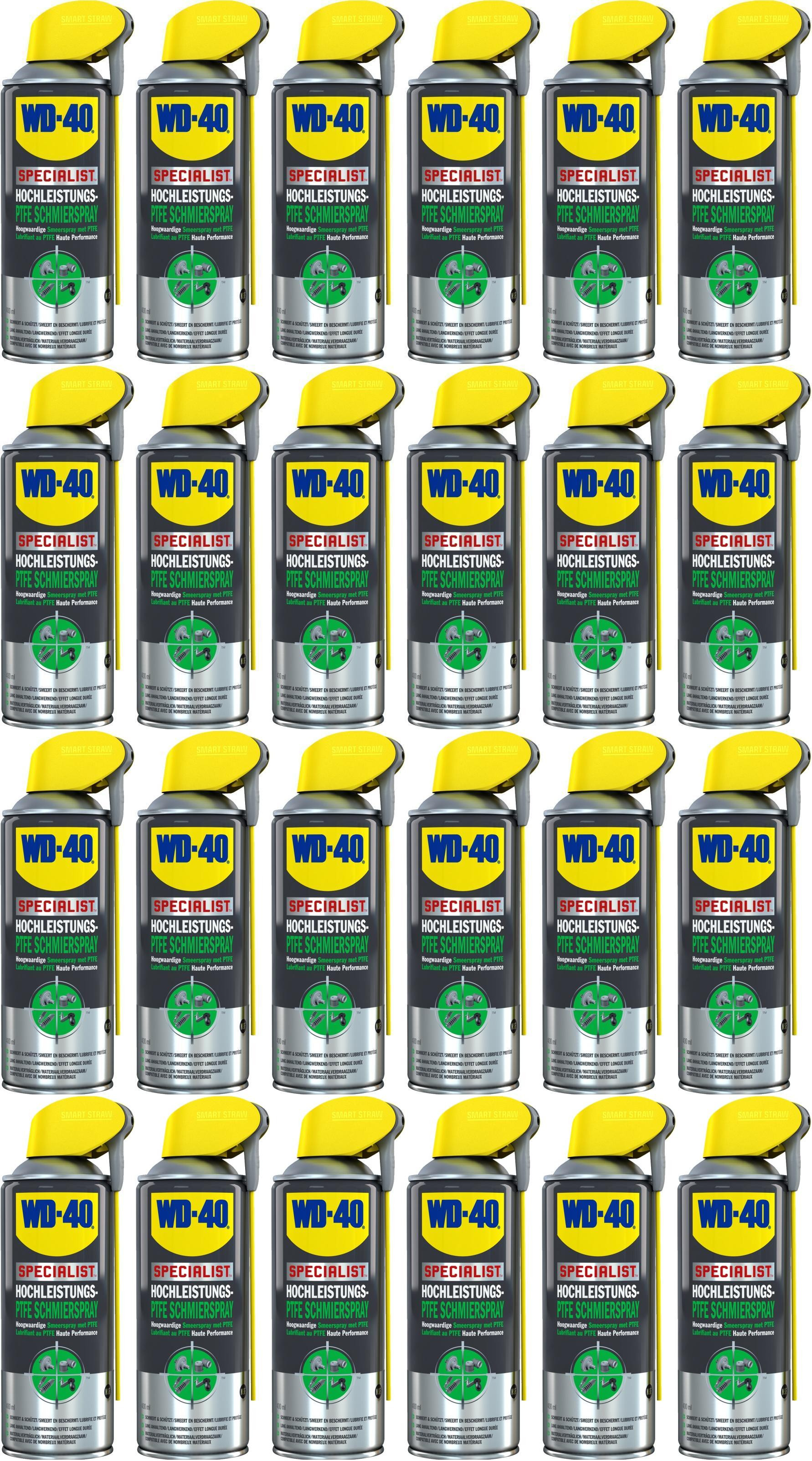WD-40 SPECIALIST Smart Straw Hochleistungs PTFE Schmierspray 24x 400 Milliliter