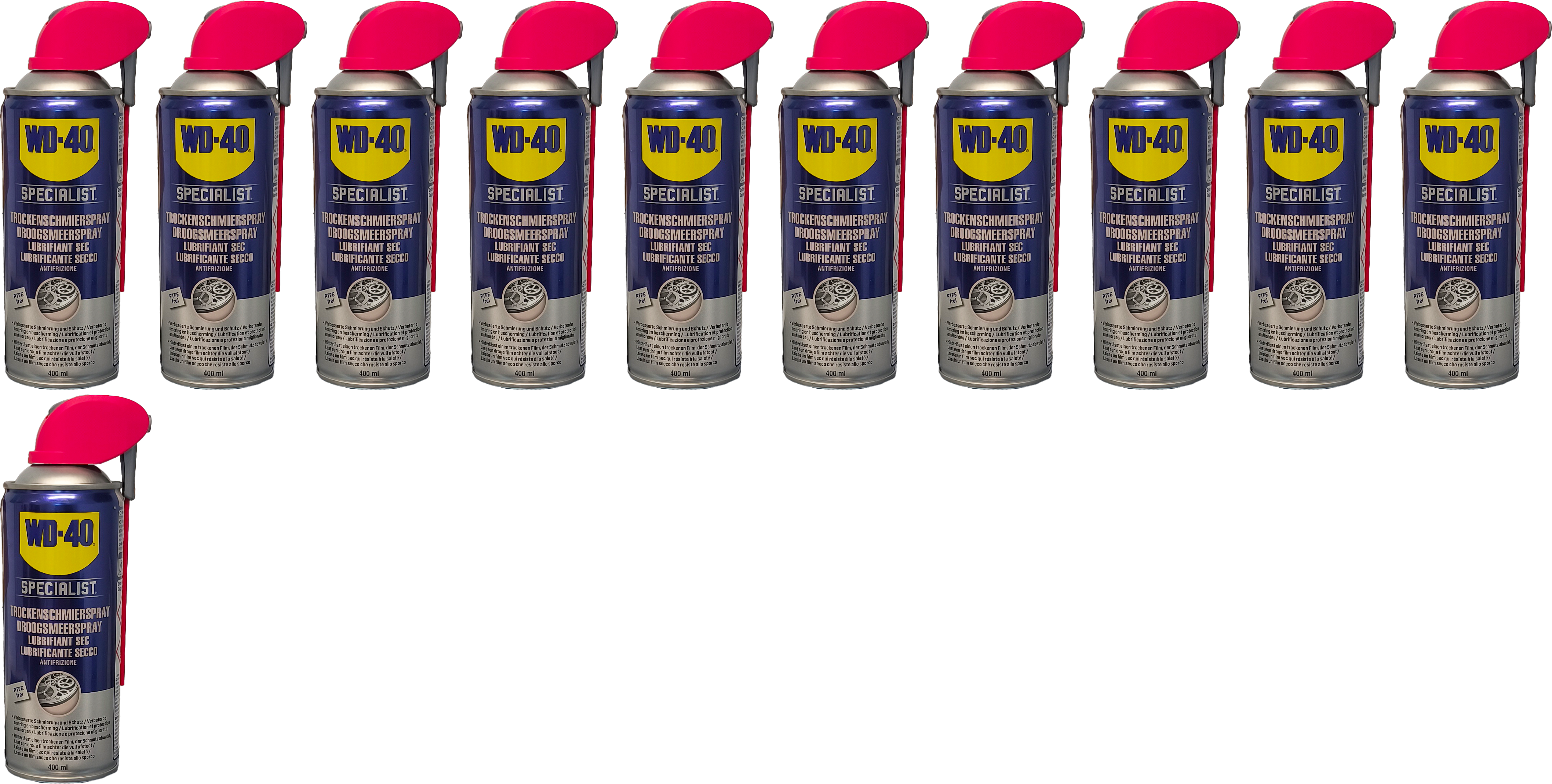 WD-40 SPECIALIST Smart Straw PTFE Trockenschmierspray 11x 400 Milliliter