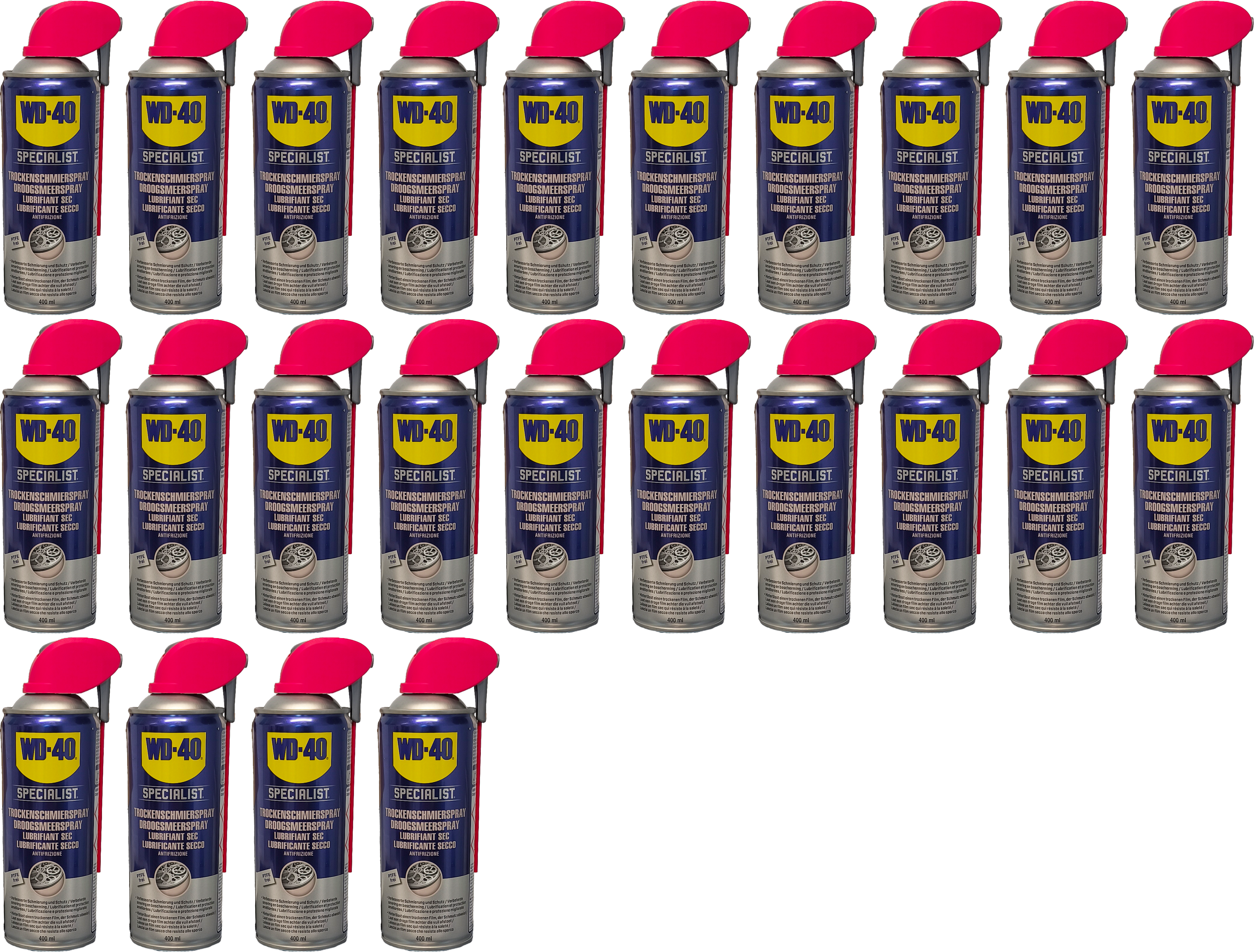 WD-40 SPECIALIST Smart Straw PTFE Trockenschmierspray 24x 400 Milliliter