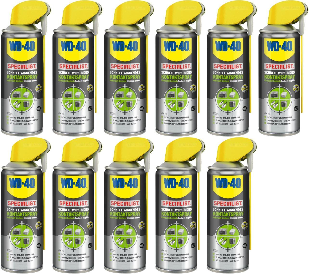 WD-40 SPECIALIST Smart Straw Schnell wirkender Kontaktspray 11x 400 Milliliter