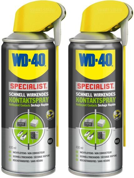WD-40 SPECIALIST Smart Straw Schnell wirkender Kontaktspray 2x 400 Milliliter