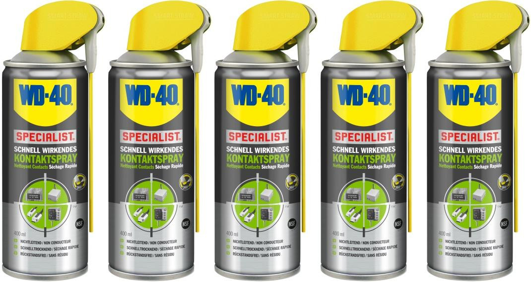 WD-40 SPECIALIST Smart Straw Schnell wirkender Kontaktspray 5x 400 Milliliter