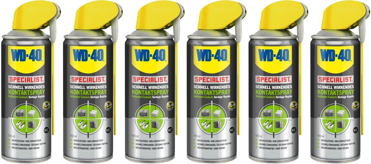 WD-40 SPECIALIST Smart Straw Schnell wirkender Kontaktspray 6x 400 Milliliter