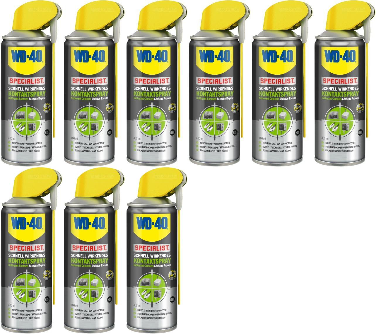 WD-40 SPECIALIST Smart Straw Schnell wirkender Kontaktspray 9x 400 Milliliter