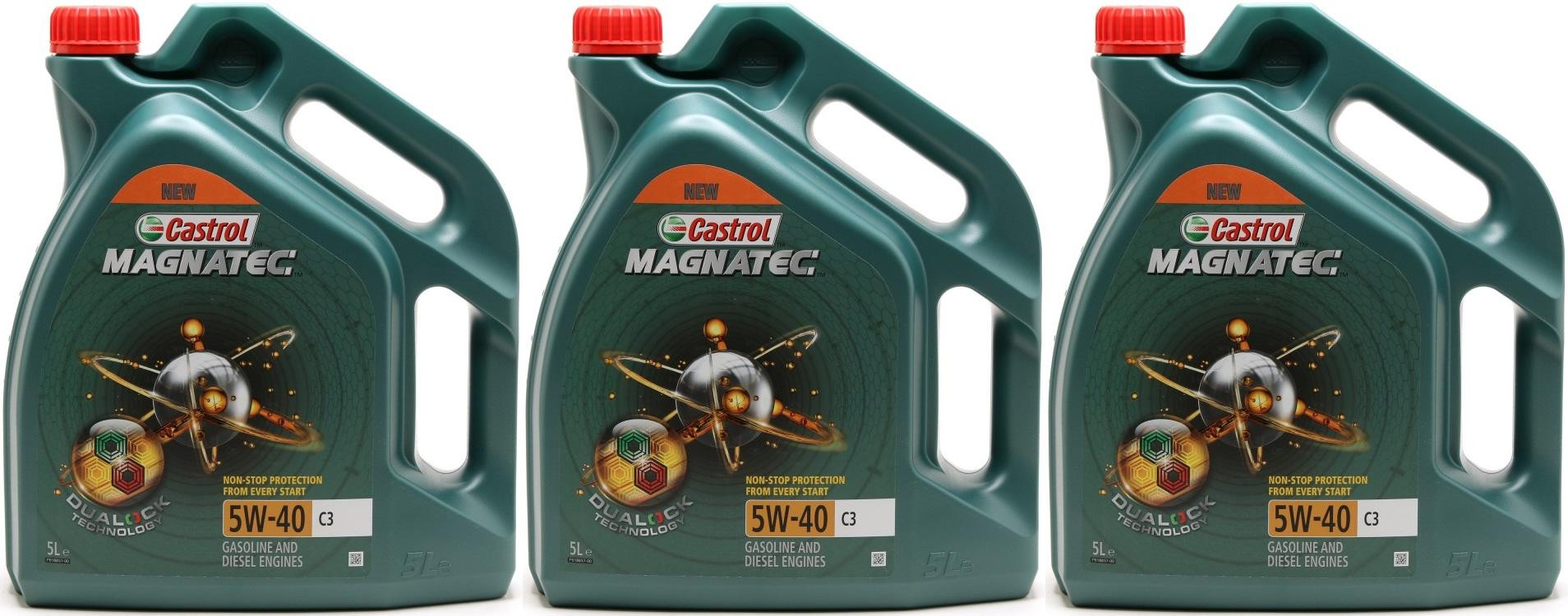 Castrol Magnatec 5W-40 C3 Motoröl 3x 5 = 15 Liter