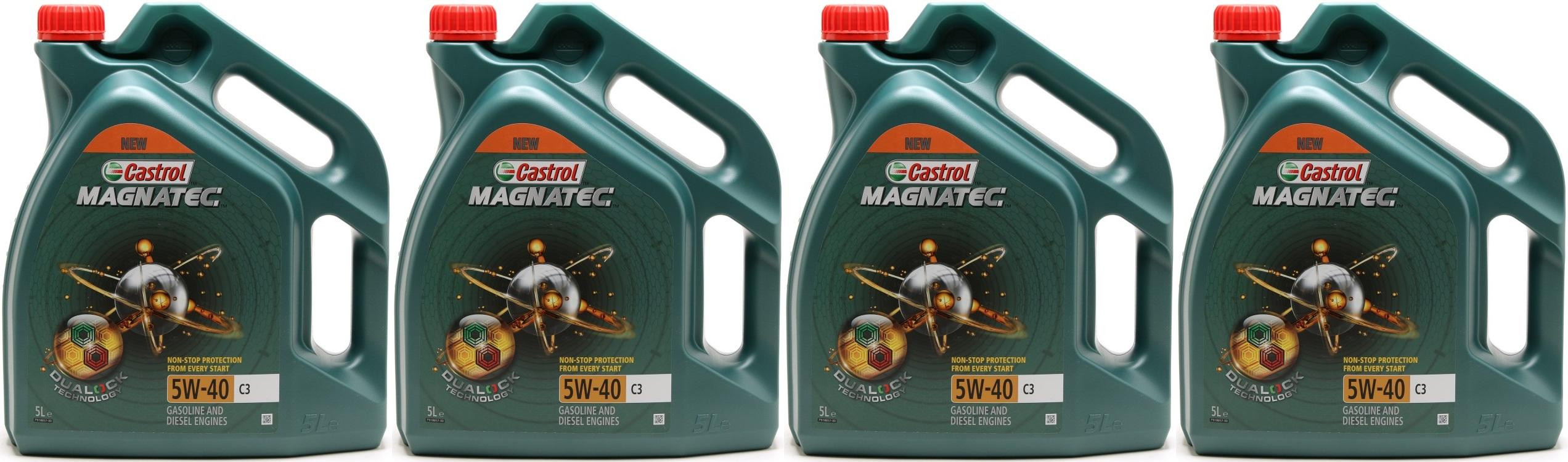 Castrol Magnatec 5W-40 C3 Motoröl 4x 5 = 20 Liter
