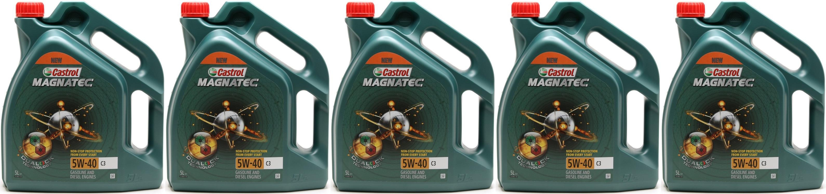 Castrol Magnatec 5W-40 C3 Motoröl 5x 5 = 25 Liter