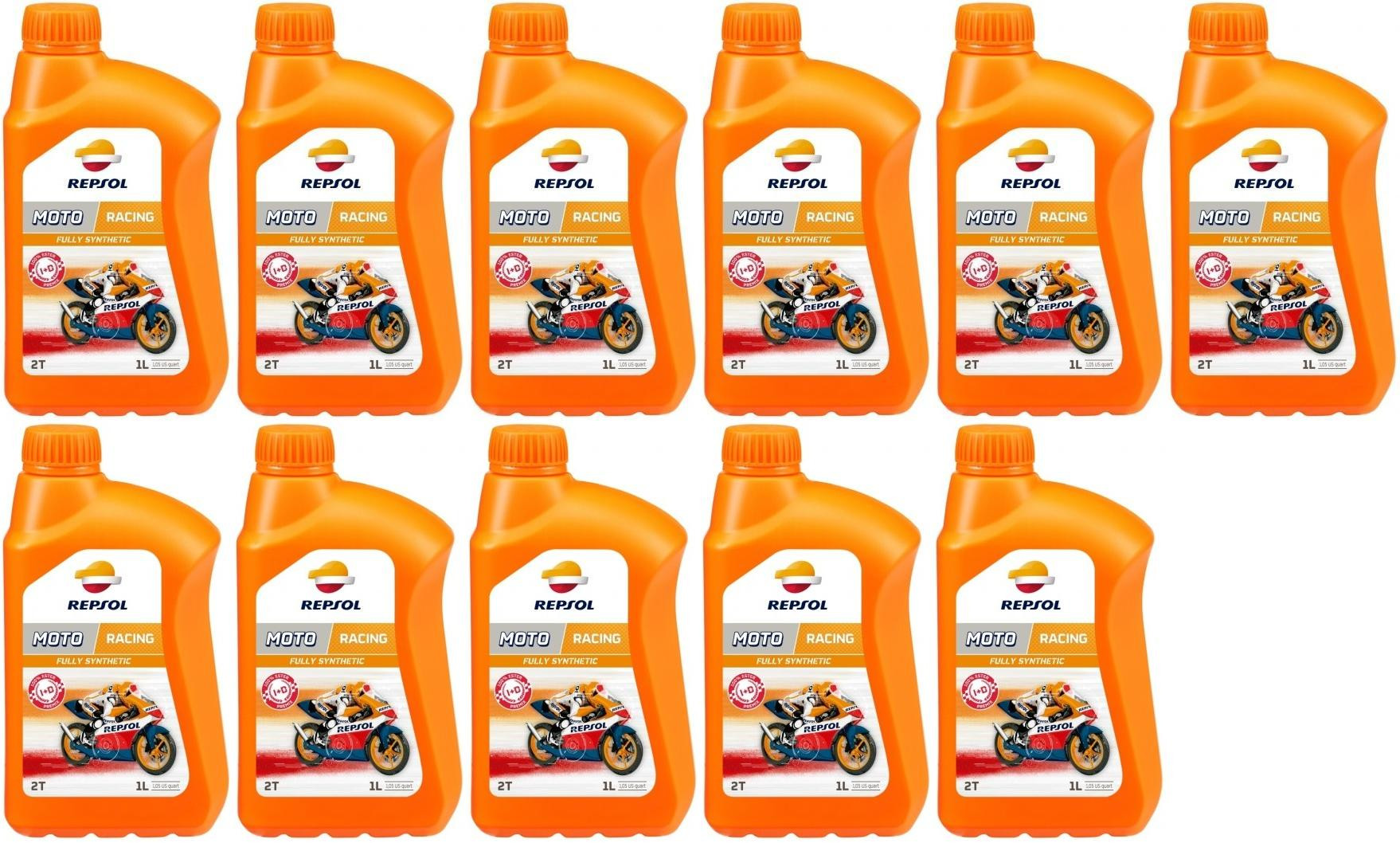 Repsol Motorrad Motoröl MOTO RACING 2T 1 Liter 11x 1l = 11 Liter