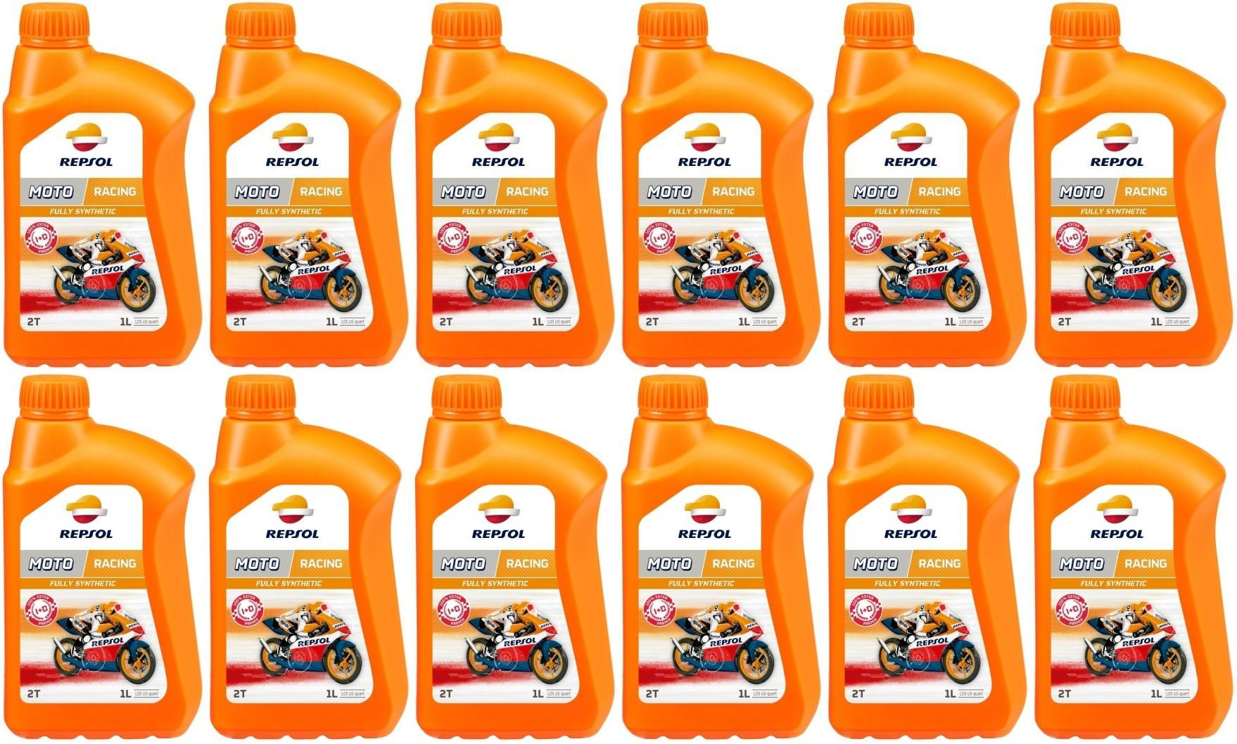 Repsol Motorrad Motoröl MOTO RACING 2T 1 Liter 12x 1l = 12 Liter