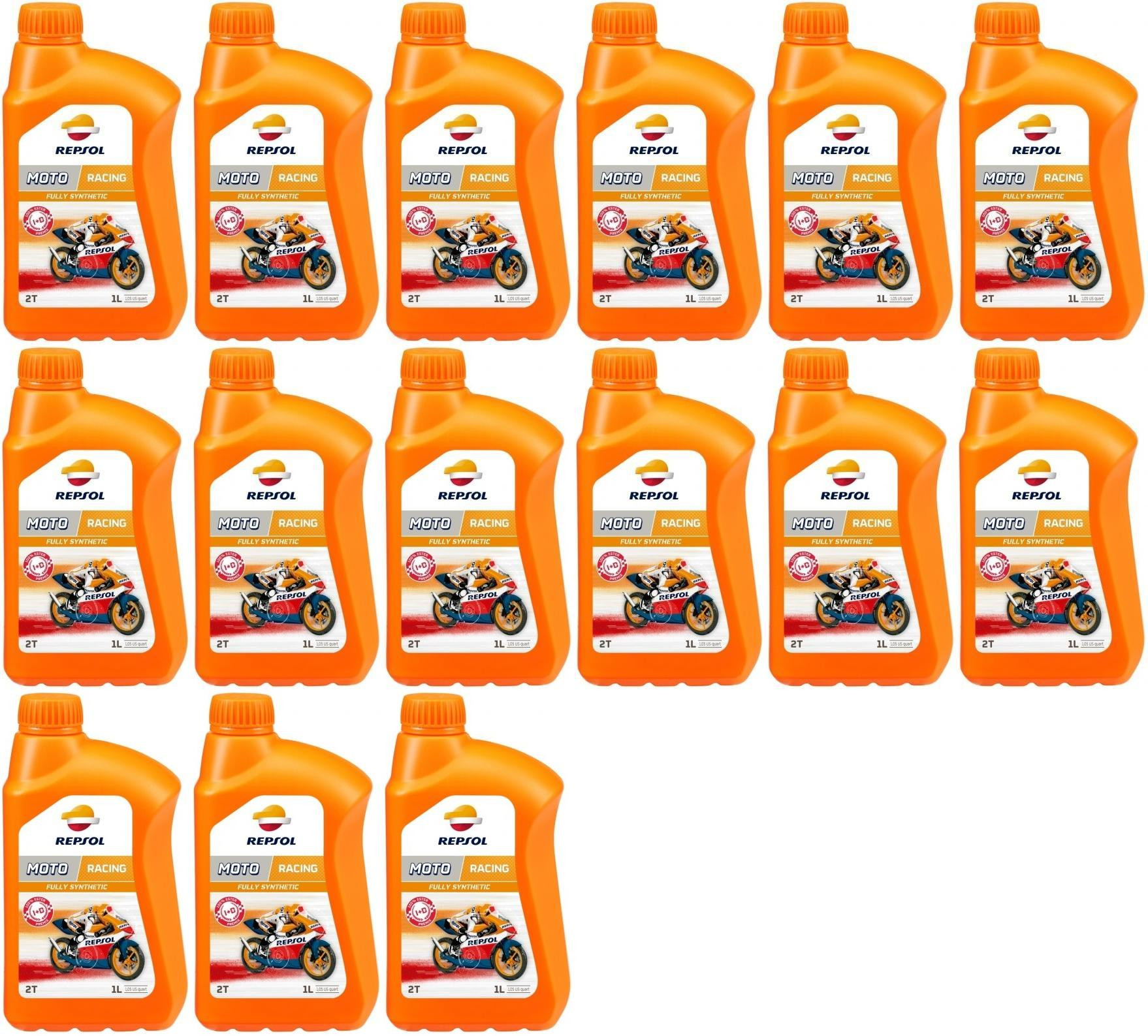 Repsol Motorrad Motoröl MOTO RACING 2T 1 Liter 15x 1l = 15 Liter