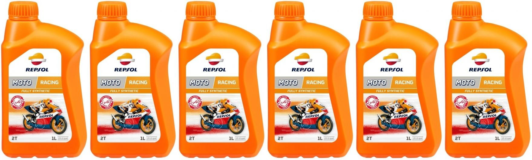 Repsol Motorrad Motoröl MOTO RACING 2T 1 Liter 6x 1l = 6 Liter