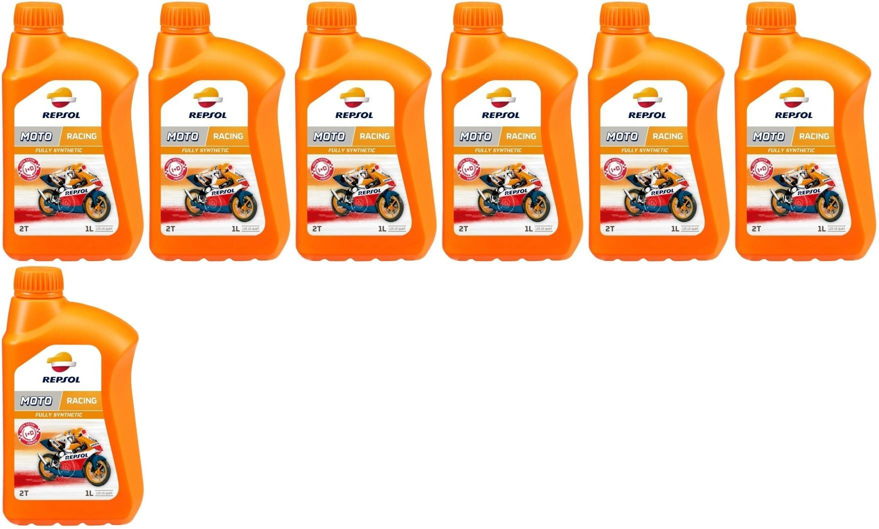Repsol Motorrad Motoröl MOTO RACING 2T 1 Liter 7x 1l = 7 Liter