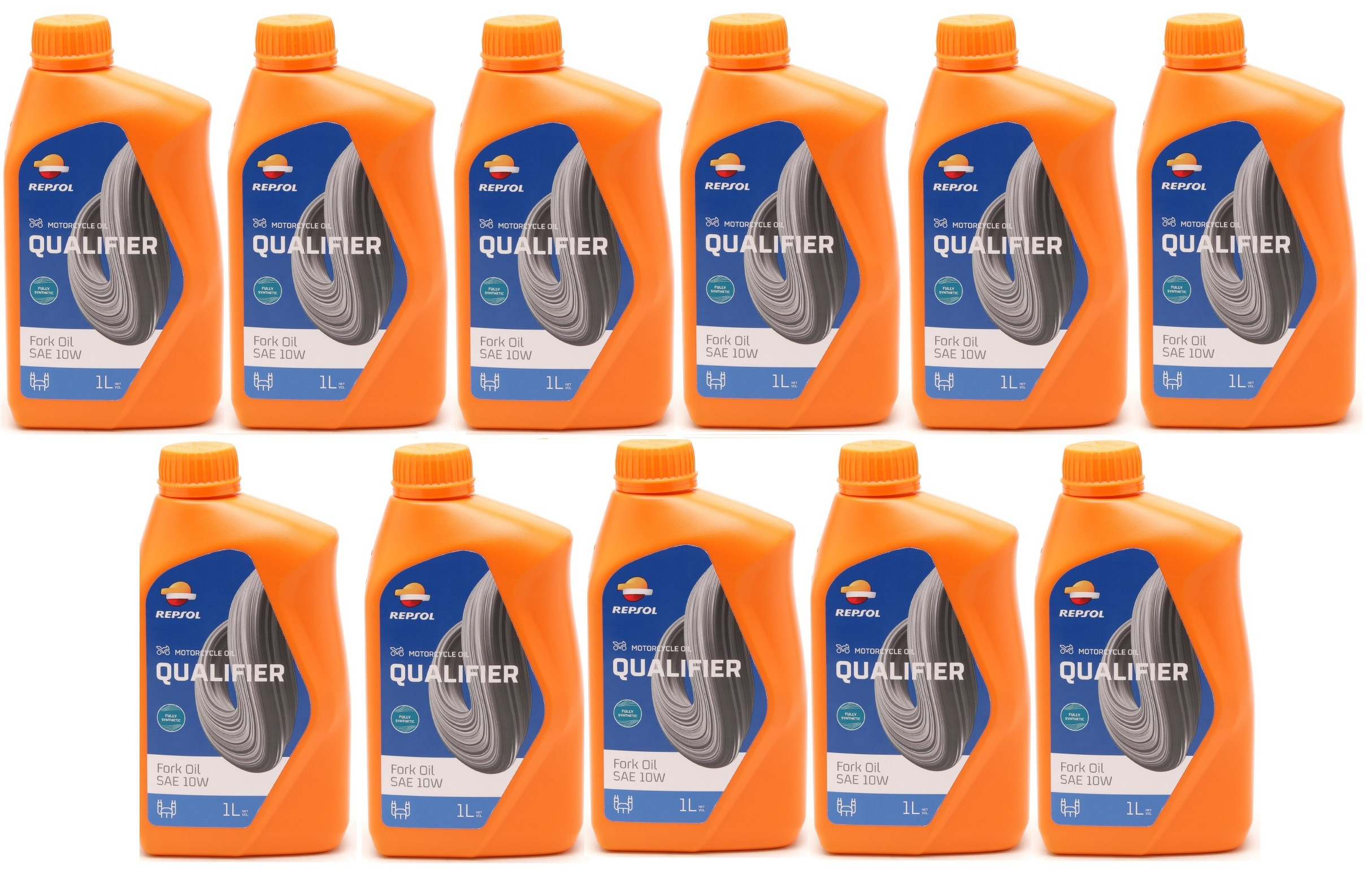Repsol Motorrad Gabelöl MOTO FORK OIL 10W 1 Liter 11x 1l = 11 Liter