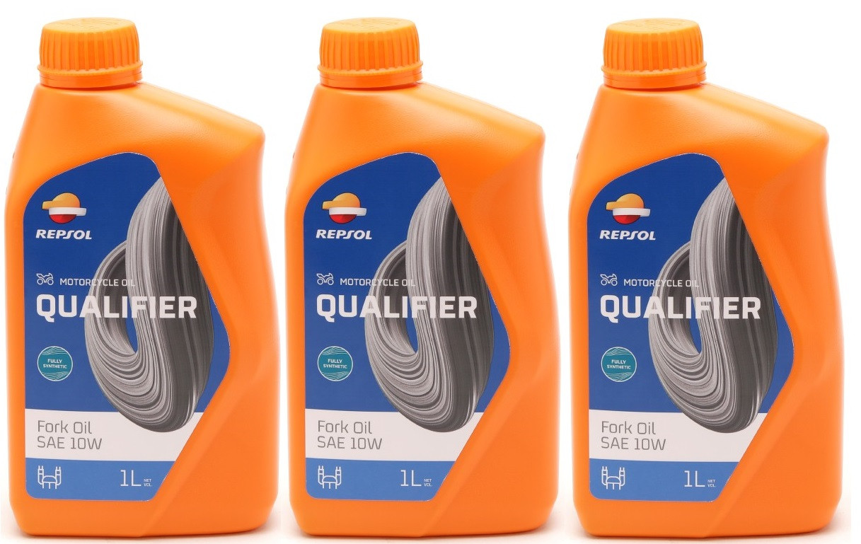 Repsol Motorrad Gabelöl MOTO FORK OIL 10W 1 Liter 3x 1l = 3 Liter