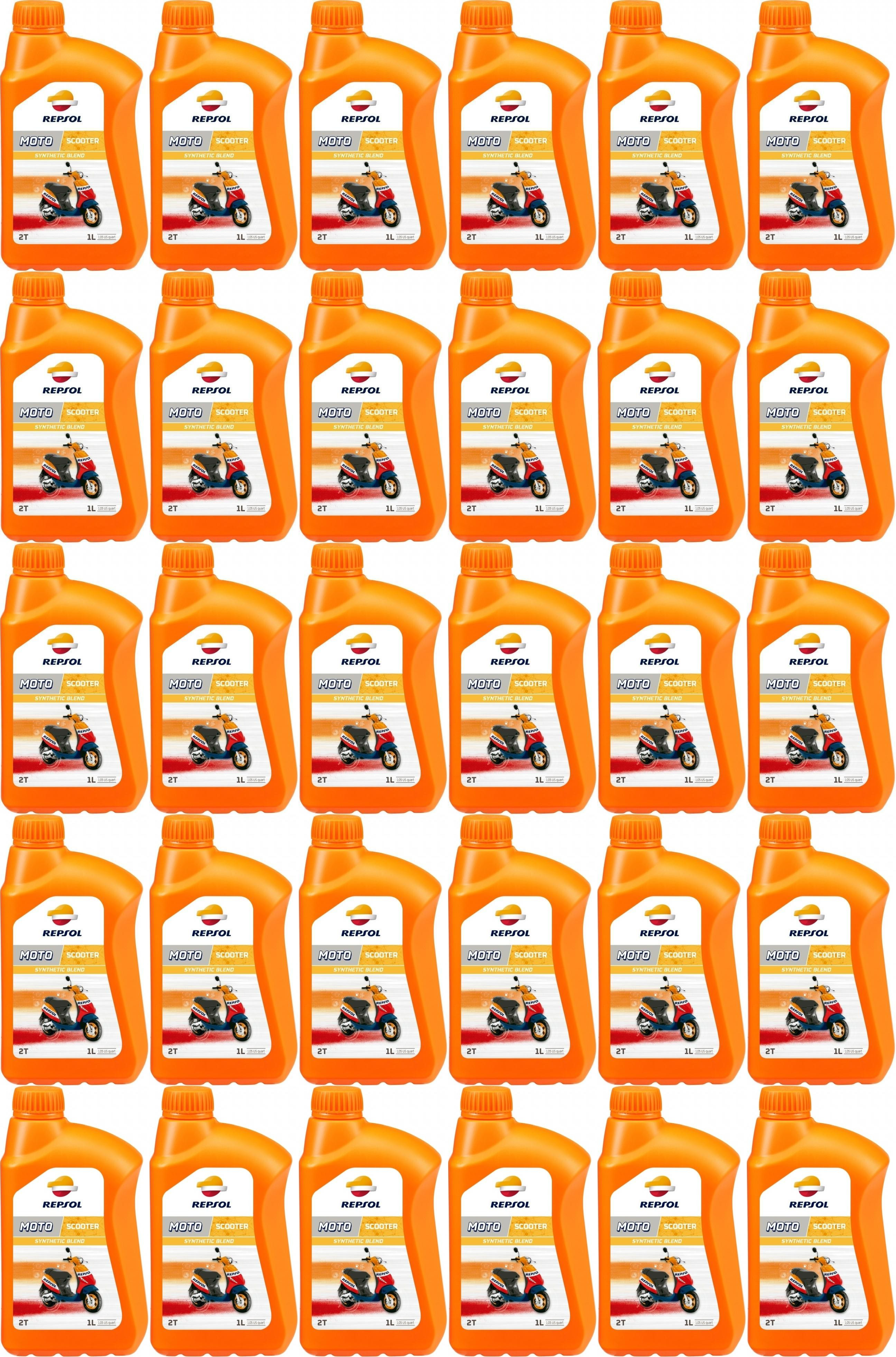 Repsol Motorrad Motoröl MOTO SCOOTER 2T 1 Liter 30x 1l = 30 Liter