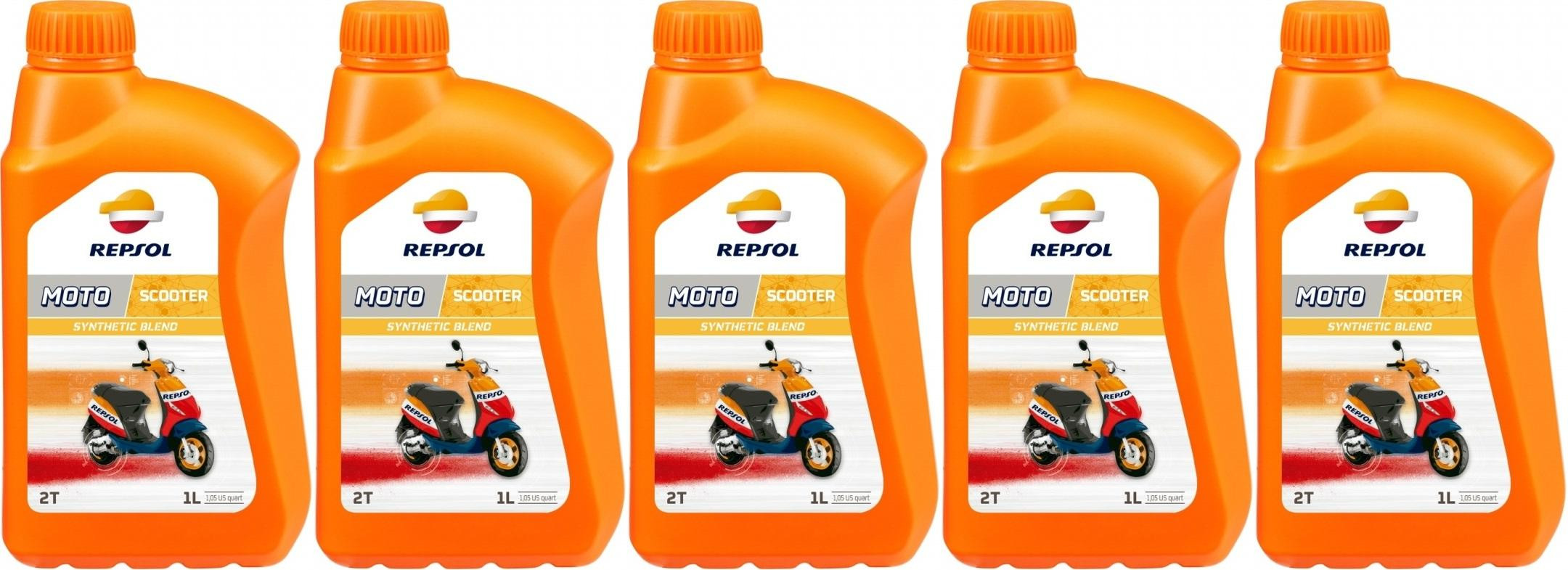 Repsol Motorrad Motoröl MOTO SCOOTER 2T 1 Liter 5x 1l = 5 Liter