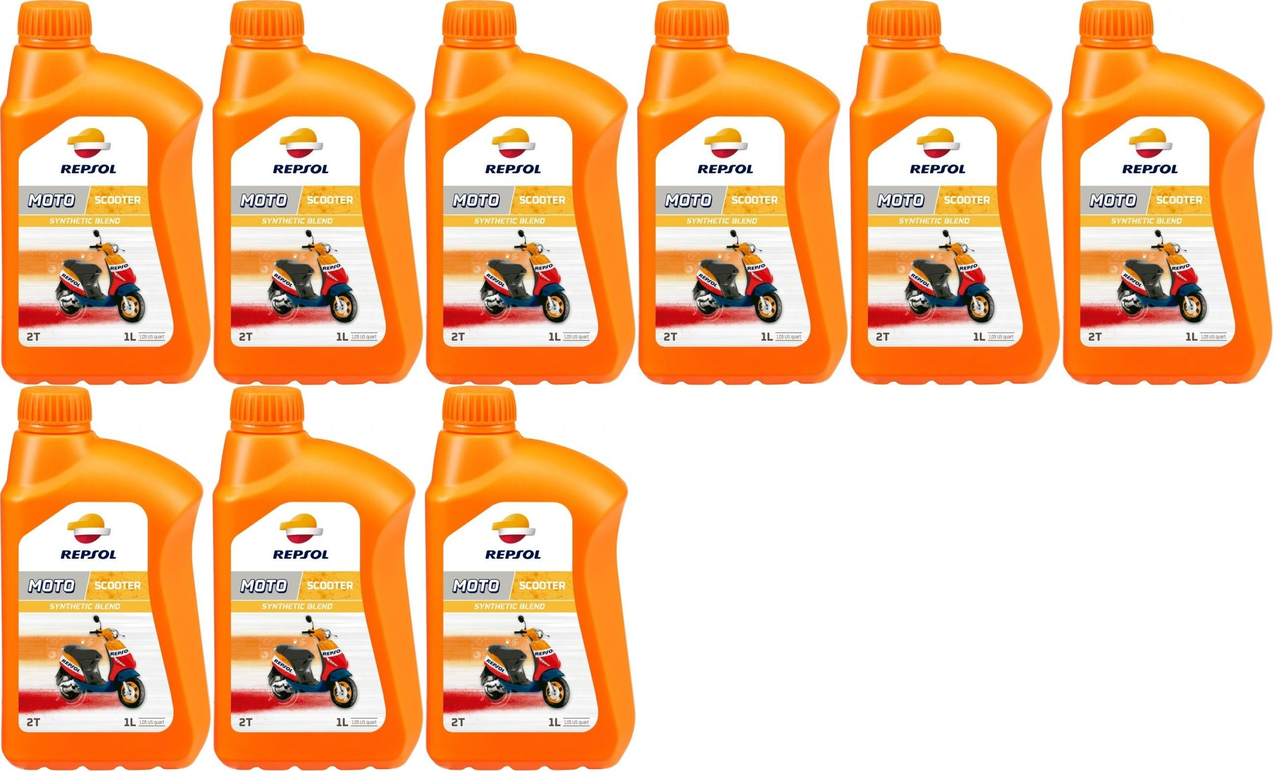 Repsol Motorrad Motoröl MOTO SCOOTER 2T 1 Liter 9x 1l = 9 Liter