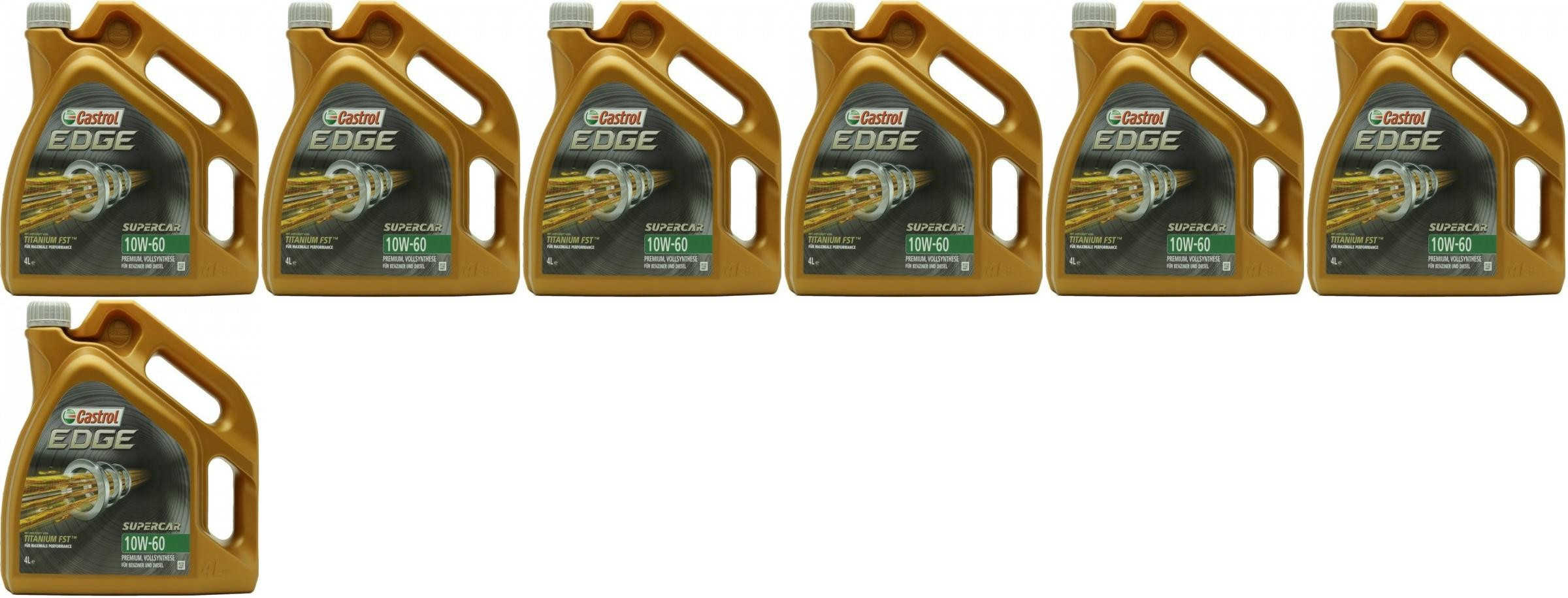 Castrol Edge 10W-60 Supercar Motoröl Kanister 7x 4l = 28 Liter