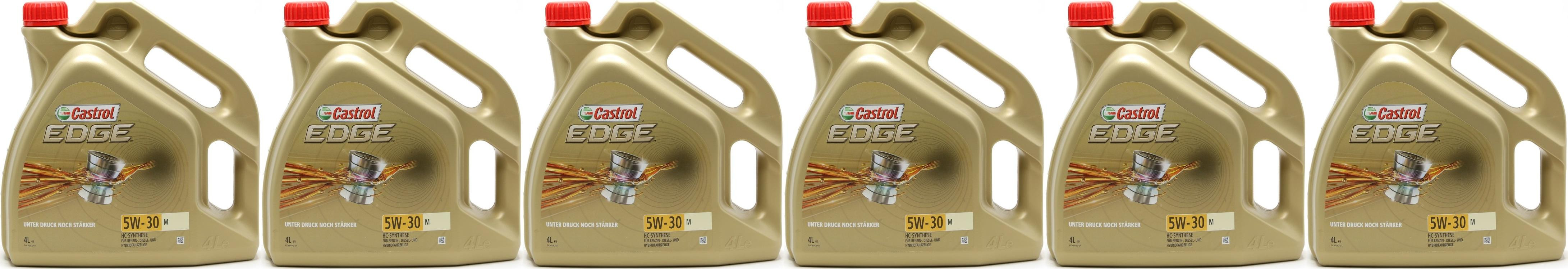Castrol Edge 5W-30 M (BMW LL04 + MB 229.52) Motoröl 6x 4l = 24 Liter
