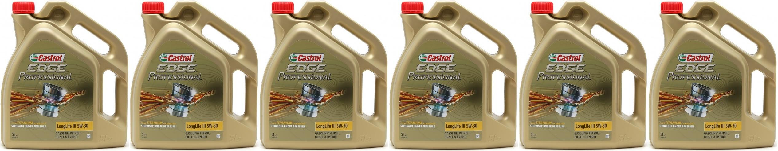 Castrol Edge Professional Longlife III Fluid Titanium (ex FST) 5W-30 6x5=30l