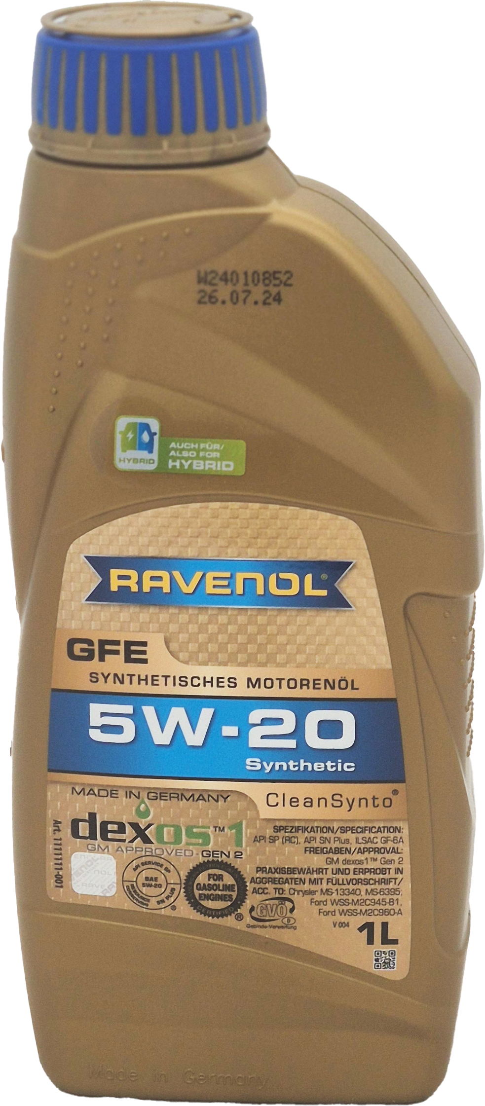 Ravenol GFE SAE 5W-20 Motoröl 1 Liter Flasche