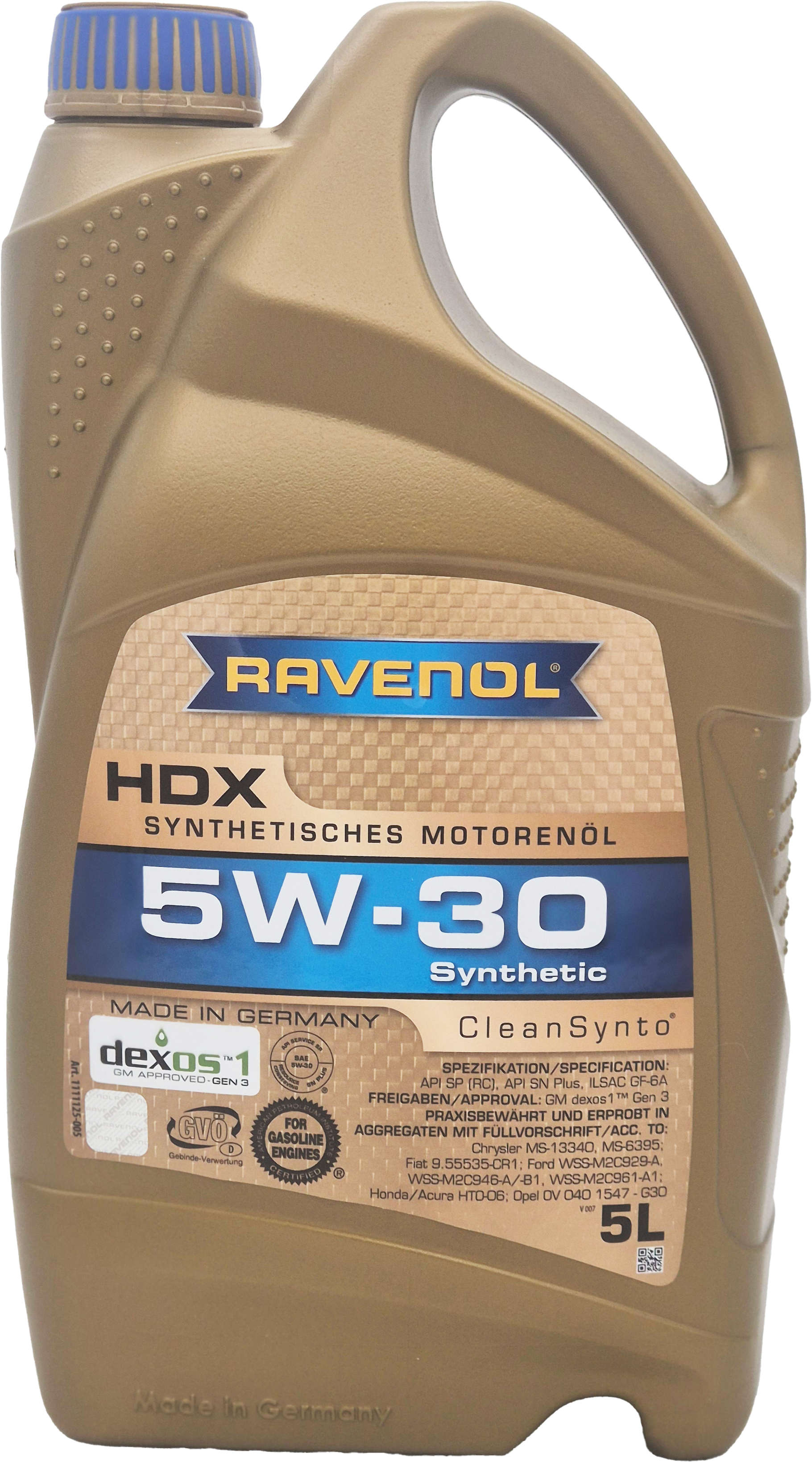 Ravenol HDX SAE 5W-30 Motoröl 5 Liter Kanister