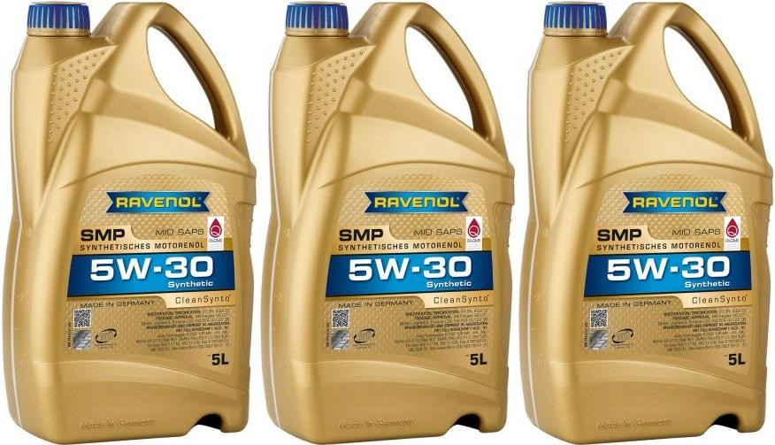 Ravenol RAVENOL SMP SAE 5W-30 Motoröl 3x 5 = 15 Liter