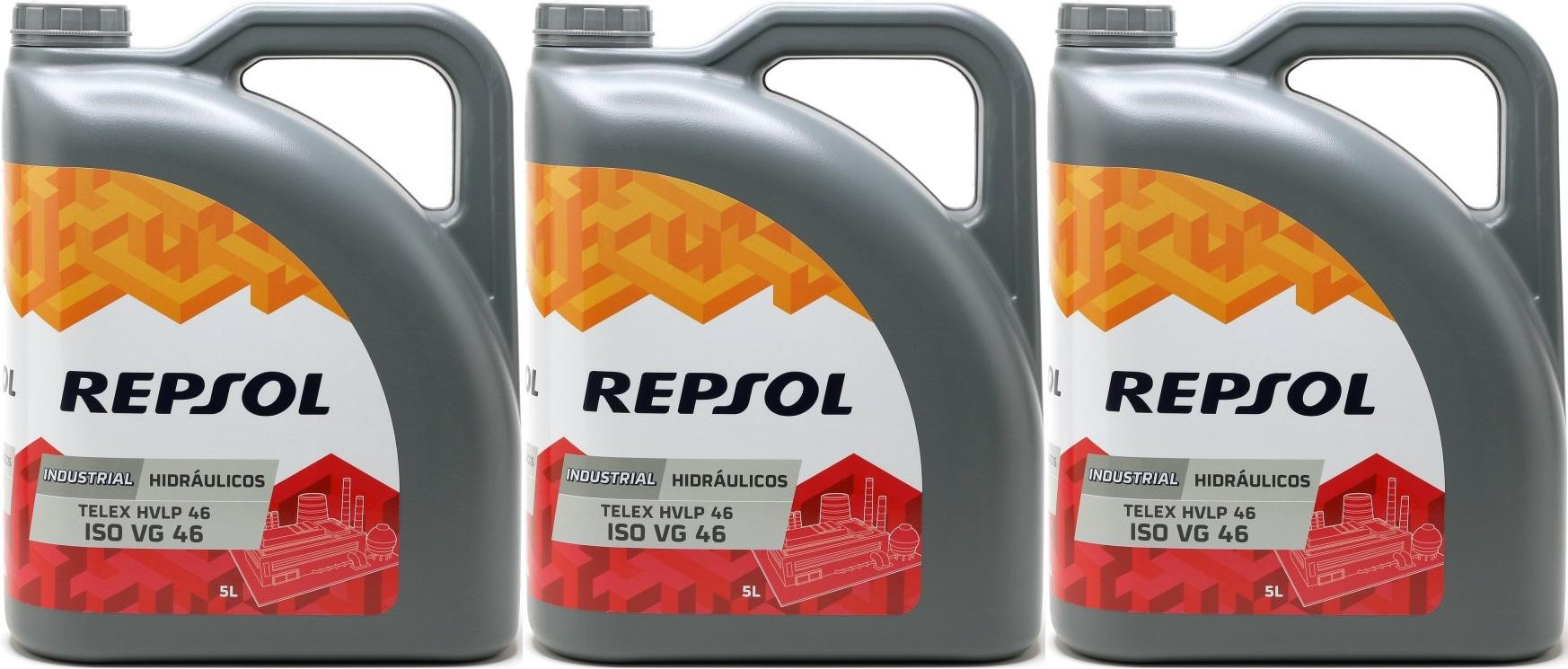 Repsol Hydrauliköl TELEX HVLP 46 3x 5 = 15 Liter