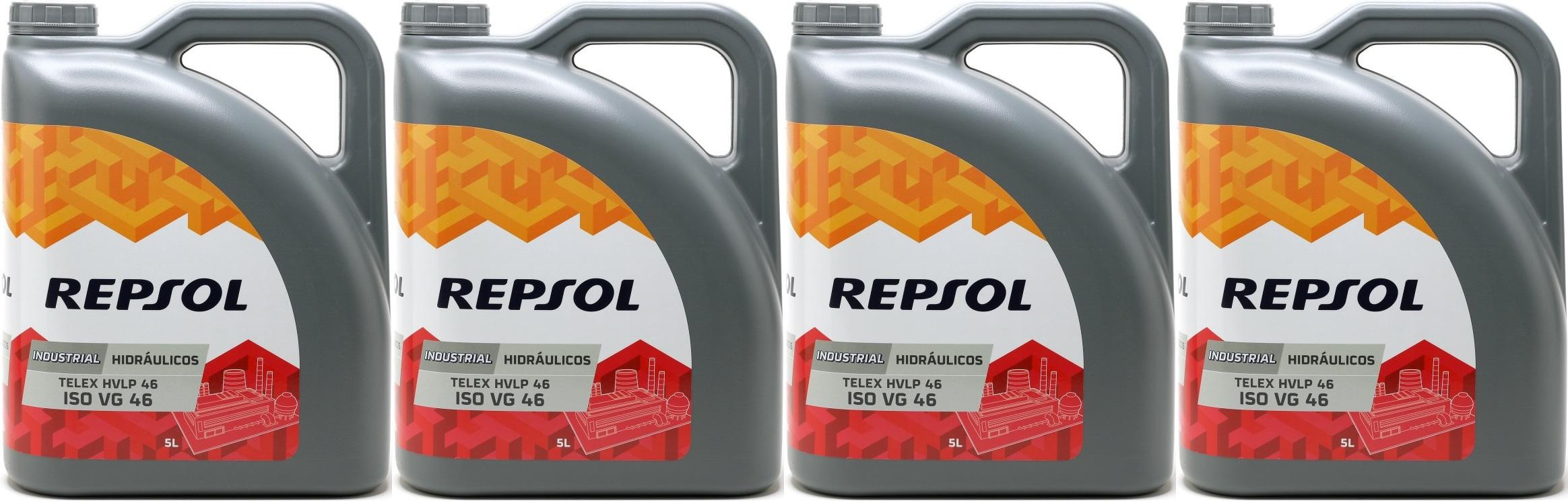 Repsol Hydrauliköl TELEX HVLP 46 4x 5 = 20 Liter