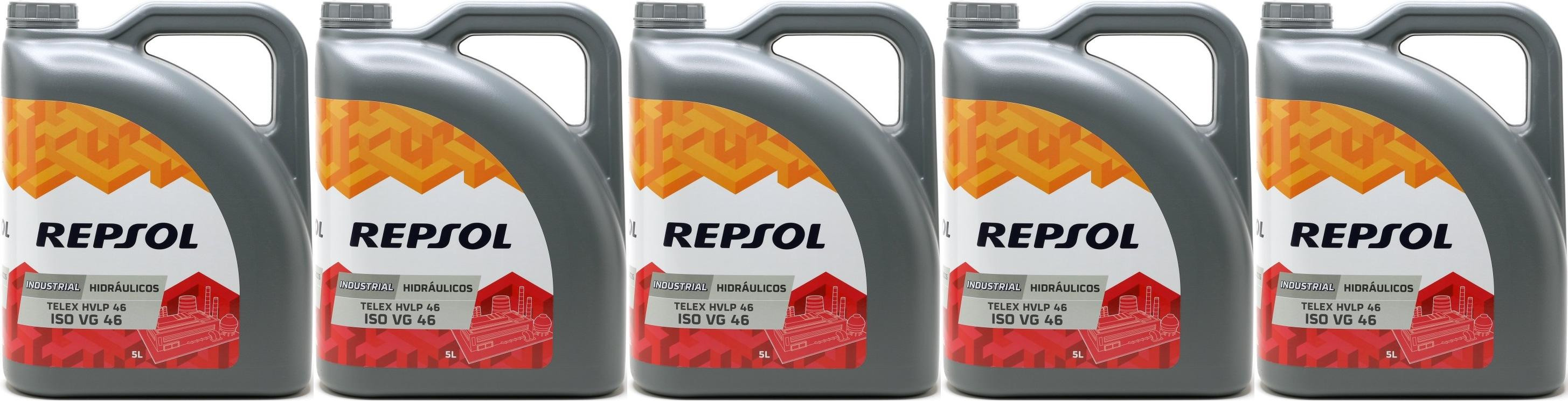 Repsol Hydrauliköl TELEX HVLP 46 5x 5 = 25 Liter