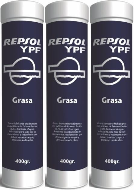 Repsol Lithium Schmierfett MP 2 Fett Kartusche 3x 400 Gramm
