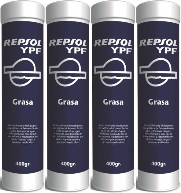 Repsol Lithium Schmierfett MP 2 Fett Kartusche 4x 400 Gramm