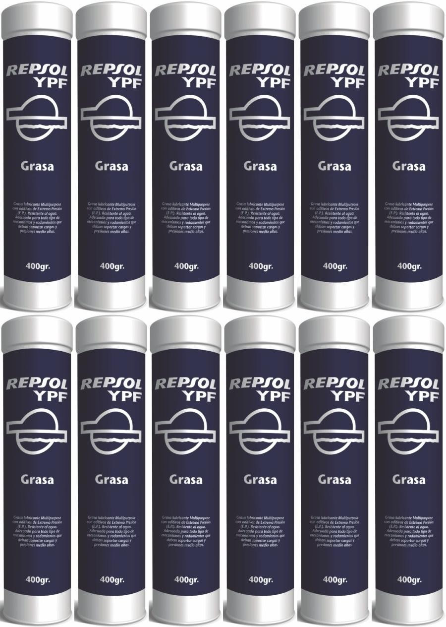 Repsol Schmierfett GRASA MOLIBGRAS EP 2 Fett Kartusche 12x 400 Gramm