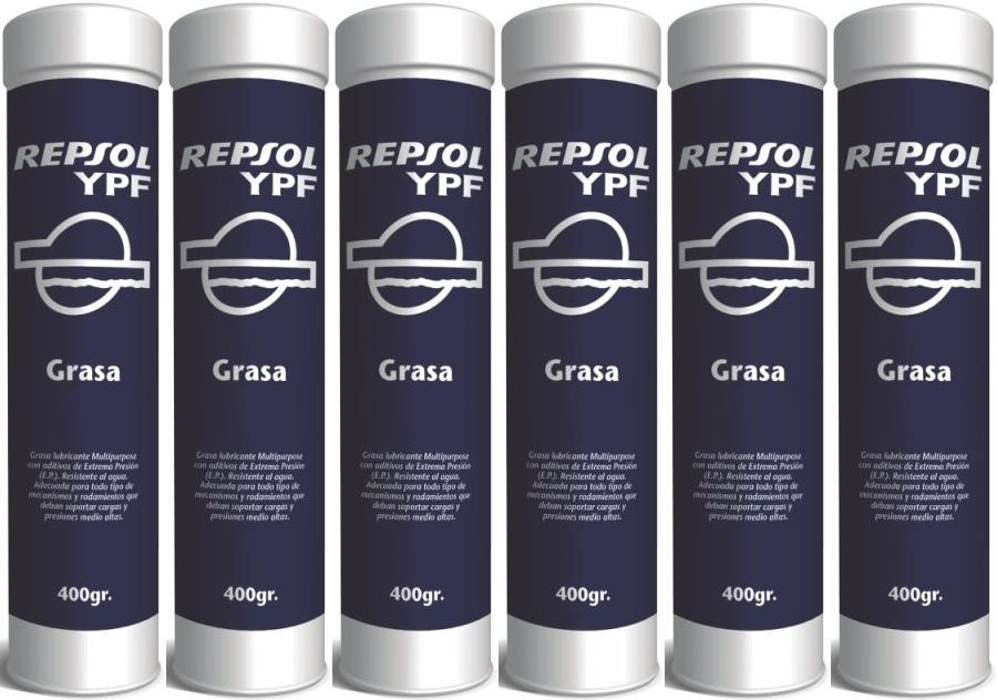 Repsol Schmierfett GRASA MOLIBGRAS EP 2 Fett Kartusche 6x 400 Gramm