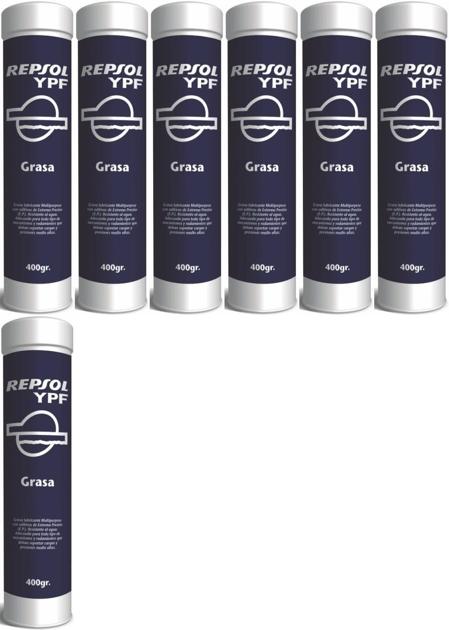Repsol Schmierfett GRASA MOLIBGRAS EP 2 Fett Kartusche 7x 400 Gramm