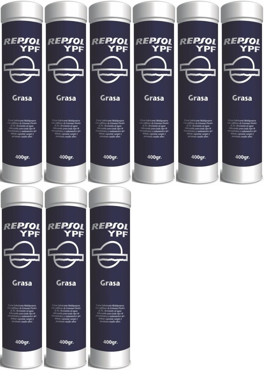 Repsol Schmierfett GRASA MOLIBGRAS EP 2 Fett Kartusche 9x 400 Gramm