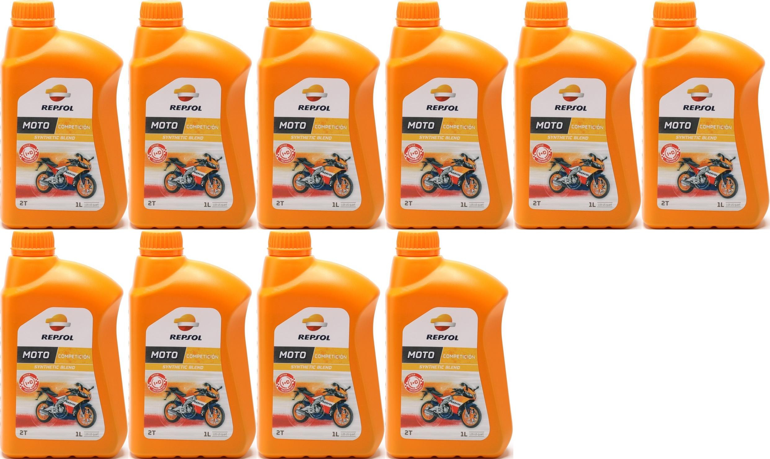 Repsol Motorrad Motoröl MOTO COMPETICION 2T 1 Liter 10x 1l = 10 Liter