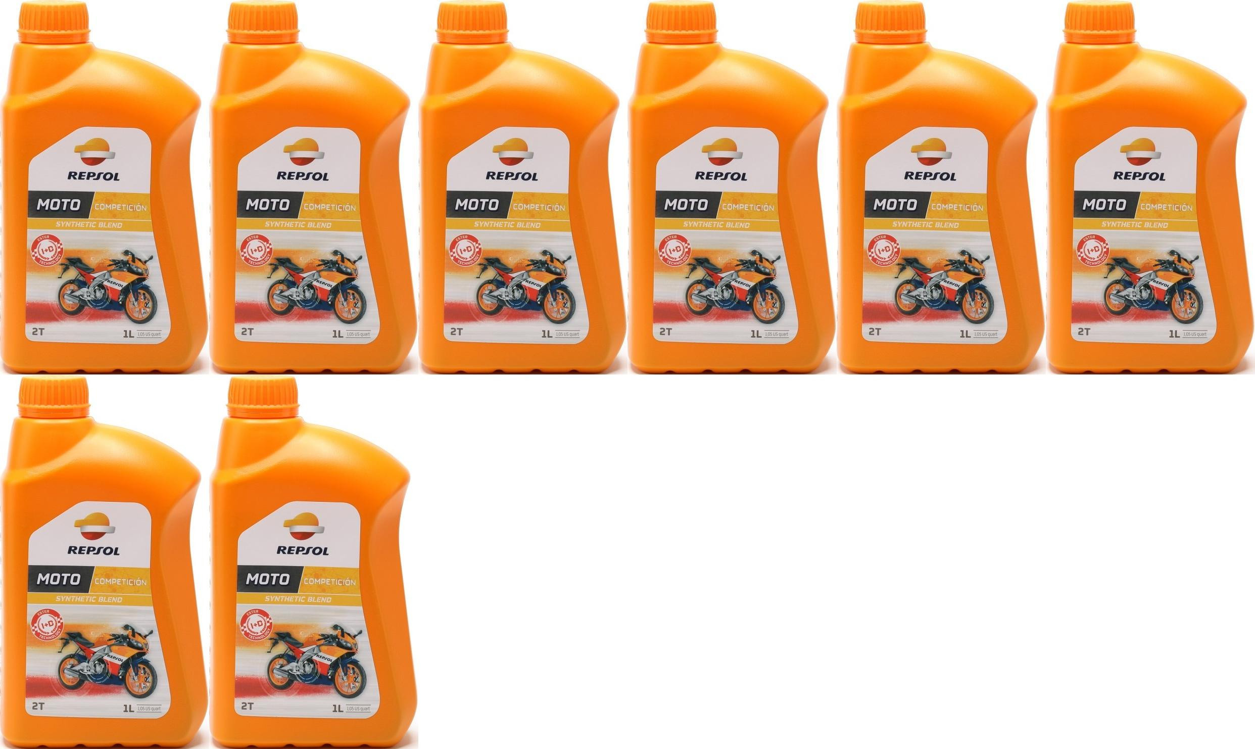 Repsol Motorrad Motoröl MOTO COMPETICION 2T 1 Liter 8x 1l = 8 Liter