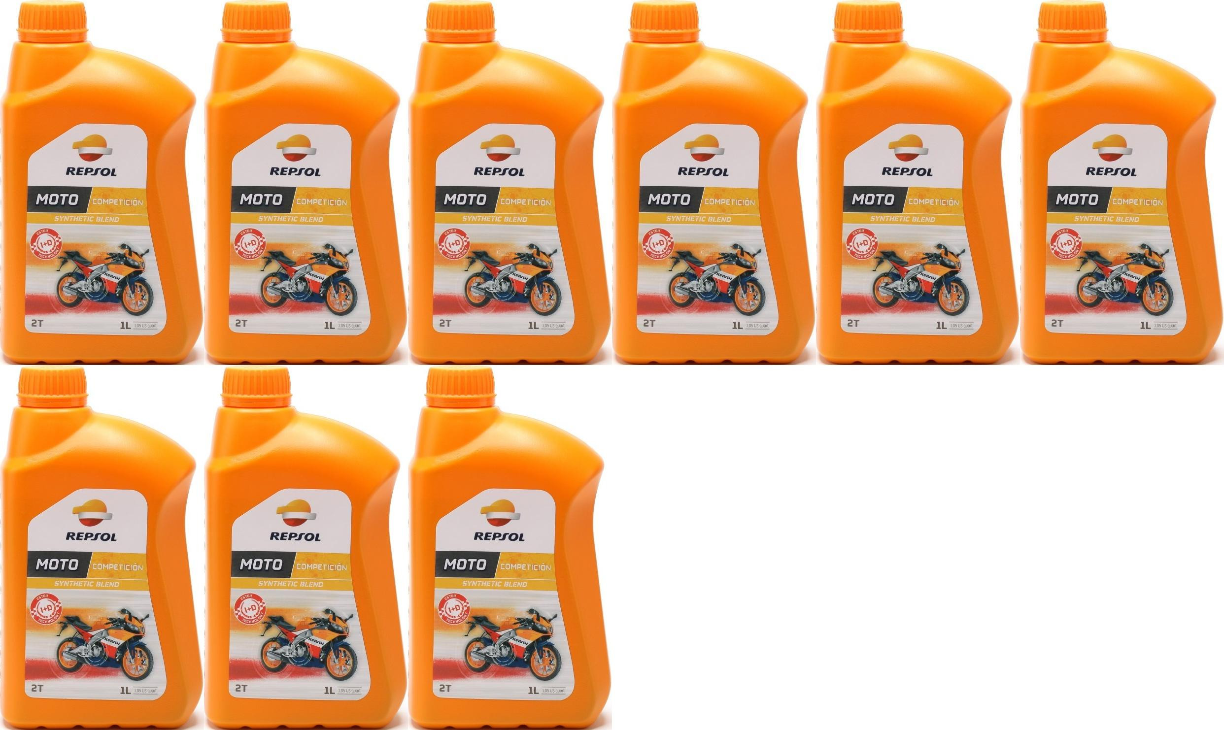 Repsol Motorrad Motoröl MOTO COMPETICION 2T 1 Liter 9x 1l = 9 Liter