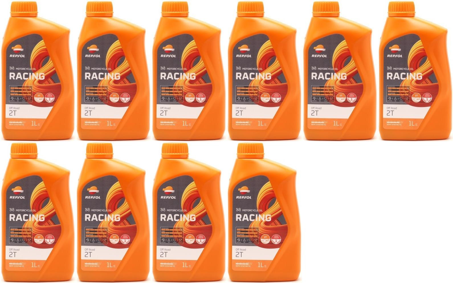 Repsol Motorrad Motoröl RACING OFF ROAD 2T 1 Liter 10x 1l = 10 Liter