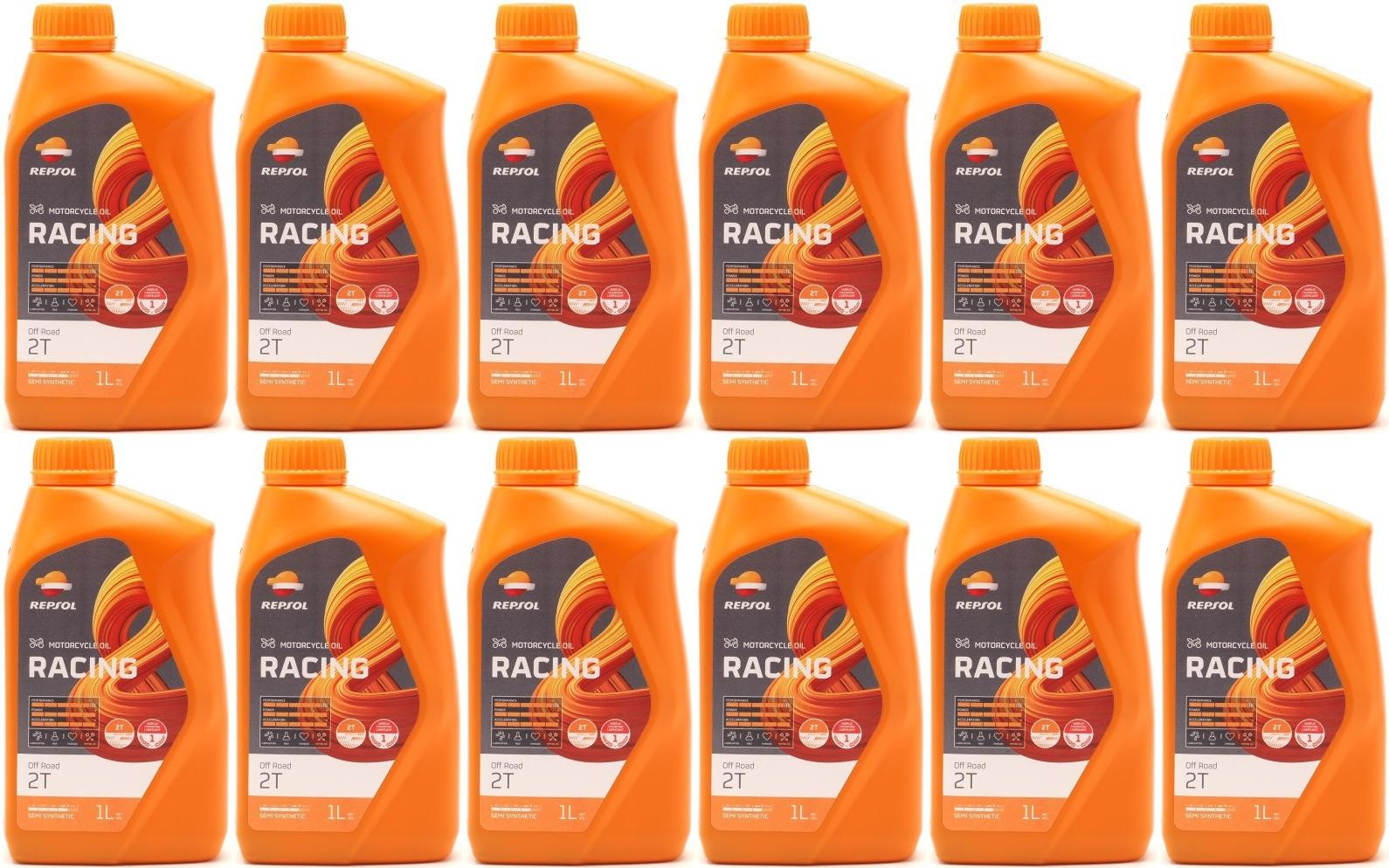Repsol Motorrad Motoröl RACING OFF ROAD 2T 1 Liter 12x 1l = 12 Liter