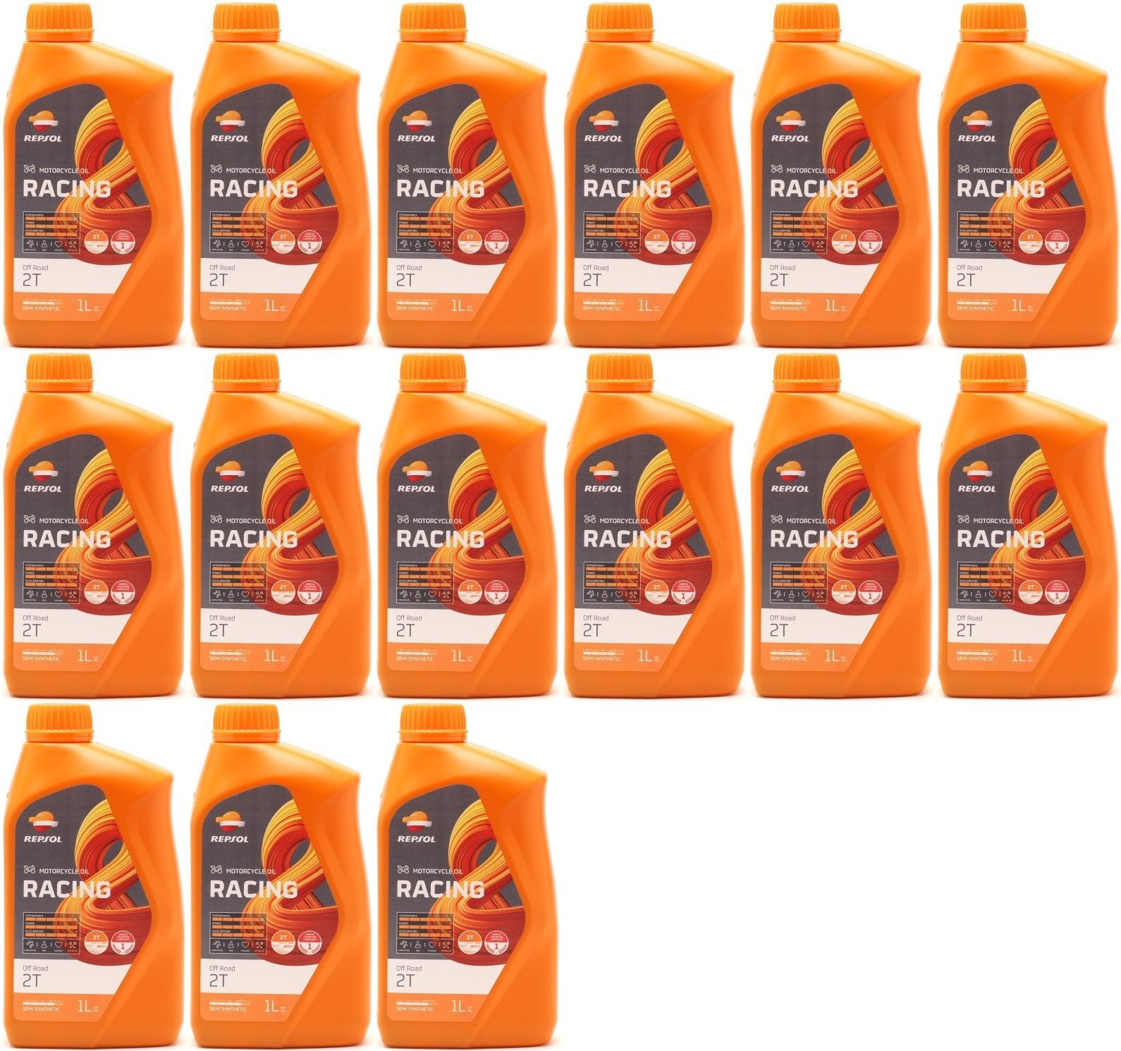 Repsol Motorrad Motoröl RACING OFF ROAD 2T 1 Liter 15x 1l = 15 Liter
