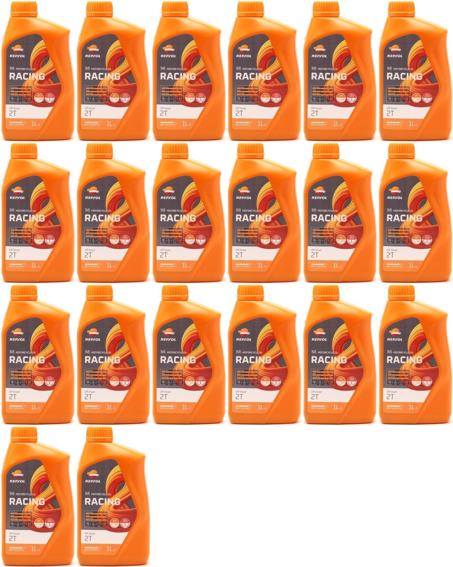 Repsol Motorrad Motoröl RACING OFF ROAD 2T 1 Liter 20x 1l = 20 Liter
