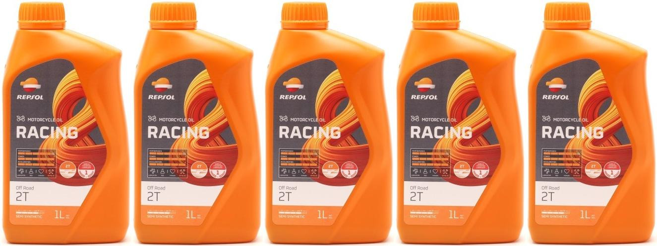 Repsol Motorrad Motoröl RACING OFF ROAD 2T 1 Liter 5x 1l = 5 Liter
